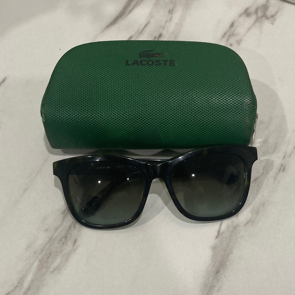 Lacoste Black Sunglasses with Green Case